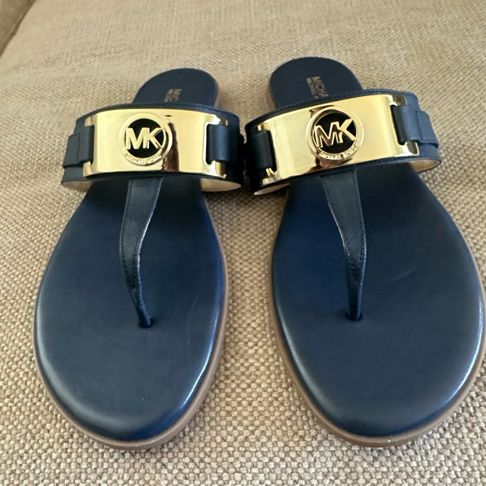 Michael Kors Navy and Gold Men's Sandals